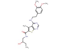 4-{[2-(3,4-dimethoxyphenyl)ethyl]amino}-N-(2-hydroxybutyl)-5-methylthieno[2,3-d]pyrimidine-6-carboxamide