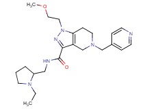 N-[(1-ethyl-2-pyrrolidinyl)methyl]-1-(2-methoxyethyl)-5-(4-pyridinylmethyl)-4,5,6,7-tetrahydro-1H-pyrazolo[4,3-c]pyridine-3-carboxamide