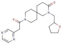 9-(pyrazin-2-ylacetyl)-2-(tetrahydrofuran-2-ylmethyl)-2,9-diazaspiro[5.5]undecan-3-one