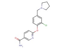 6-[2-chloro-4-(pyrrolidin-1-ylmethyl)phenoxy]nicotinamide