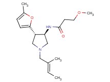 3-methoxy-N-[rel-(3R,4S)-1-[(2E)-2-methyl-2-buten-1-yl]-4-(5-methyl-2-furyl)-3-pyrrolidinyl]propanamide hydrochloride