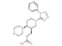 3-[(3R*,4S*)-4-morpholin-4-yl-1-(1-phenyl-1H-tetrazol-5-yl)piperidin-3-yl]propanoic acid