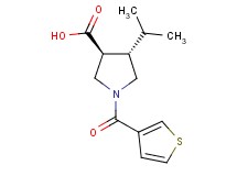 (3S*,4S*)-4-isopropyl-1-(3-thienylcarbonyl)-3-pyrrolidinecarboxylic acid