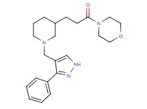 4-(3-{1-[(3-phenyl-1H-pyrazol-4-yl)methyl]-3-piperidinyl}propanoyl)morpholine