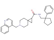 N-[(1-phenylcyclopentyl)methyl]-6-(4-quinolinylmethyl)-6-azaspiro[2.5]octane-1-carboxamide