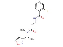 2-fluoro-N-{3-[(1-isoxazol-3-ylethyl)(methyl)amino]-3-oxopropyl}benzamide