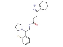 N-[2-(2-fluorophenyl)-2-pyrrolidin-1-ylethyl]-3-(4,5,6,7-tetrahydro-1H-indazol-3-yl)propanamide
