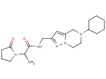 N-[(5-cyclohexyl-4,5,6,7-tetrahydropyrazolo[1,5-a]pyrazin-2-yl)methyl]-2-(2-oxopyrrolidin-1-yl)propanamide
