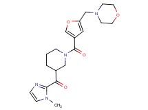 (1-methyl-1H-imidazol-2-yl){1-[5-(4-morpholinylmethyl)-3-furoyl]-3-piperidinyl}methanone