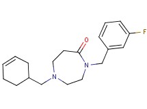 1-(3-cyclohexen-1-ylmethyl)-4-(3-fluorobenzyl)-1,4-diazepan-5-one