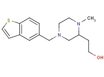 2-[4-(1-benzothien-5-ylmethyl)-1-methyl-2-piperazinyl]ethanol trifluoroacetate (salt)