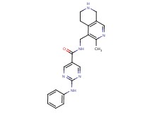 2-anilino-N-[(3-methyl-5,6,7,8-tetrahydro-2,7-naphthyridin-4-yl)methyl]-5-pyrimidinecarboxamide