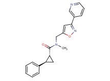 (1R*,2R*)-N-methyl-2-phenyl-N-[(3-pyridin-3-ylisoxazol-5-yl)methyl]cyclopropanecarboxamide