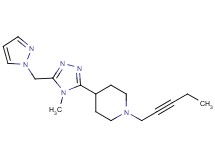 4-[4-methyl-5-(1H-pyrazol-1-ylmethyl)-4H-1,2,4-triazol-3-yl]-1-pent-2-yn-1-ylpiperidine
