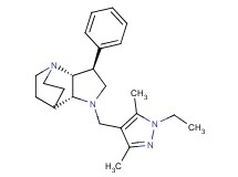 (2R*,3S*,6R*)-5-[(1-ethyl-3,5-dimethyl-1H-pyrazol-4-yl)methyl]-3-phenyl-1,5-diazatricyclo[5.2.2.0~2,6~]undecane