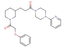 1-{3-[1-(phenoxyacetyl)-3-piperidinyl]propanoyl}-4-(2-pyridinyl)piperazine