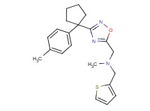 N-methyl-1-{3-[1-(4-methylphenyl)cyclopentyl]-1,2,4-oxadiazol-5-yl}-N-(2-thienylmethyl)methanamine
