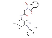 N-[6,6-dimethyl-1-(2-methylphenyl)-4,5,6,7-tetrahydro-1H-indazol-4-yl]-2-(1,3-dioxo-1,3-dihydro-2H-isoindol-2-yl)acetamide