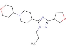 4-[1-propyl-3-(tetrahydrofuran-3-yl)-1H-1,2,4-triazol-5-yl]-1-(tetrahydro-2H-pyran-4-yl)piperidine