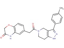 6-{2-[3-(4-methylphenyl)-1,4,6,7-tetrahydro-5H-pyrazolo[4,3-c]pyridin-5-yl]-2-oxoethyl}-2H-1,4-benzoxazin-3(4H)-one