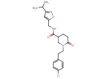1-[2-(4-chlorophenyl)ethyl]-N-[(3-isopropyl-5-isoxazolyl)methyl]-6-oxo-3-piperidinecarboxamide