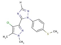 5-(4-chloro-1,5-dimethyl-1H-pyrazol-3-yl)-1-[4-(methylthio)phenyl]-1H-1,2,4-triazole