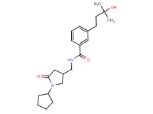 N-[(1-cyclopentyl-5-oxo-3-pyrrolidinyl)methyl]-3-(3-hydroxy-3-methylbutyl)benzamide