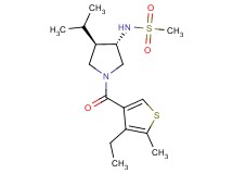 N-{(3S*,4R*)-1-[(4-ethyl-5-methyl-3-thienyl)carbonyl]-4-isopropyl-3-pyrrolidinyl}methanesulfonamide