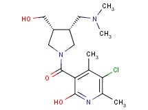 5-chloro-3-{[rel-(3R,4R)-3-[(dimethylamino)methyl]-4-(hydroxymethyl)-1-pyrrolidinyl]carbonyl}-4,6-dimethyl-2-pyridinol