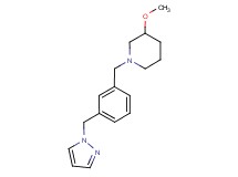 3-methoxy-1-[3-(1H-pyrazol-1-ylmethyl)benzyl]piperidine