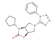 (3aS*,6aR*)-3-cyclopentyl-5-(1-phenyl-1H-tetrazol-5-yl)hexahydro-2H-pyrrolo[3,4-d][1,3]oxazol-2-one