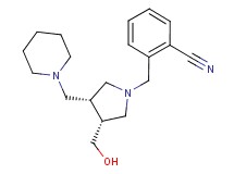 2-{[(3R*,4R*)-3-(hydroxymethyl)-4-(piperidin-1-ylmethyl)pyrrolidin-1-yl]methyl}benzonitrile