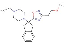 1-ethyl-4-{2-[3-(2-methoxyethyl)-1,2,4-oxadiazol-5-yl]-2,3-dihydro-1H-inden-2-yl}piperazine