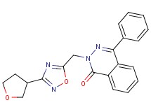 4-phenyl-2-{[3-(tetrahydrofuran-3-yl)-1,2,4-oxadiazol-5-yl]methyl}phthalazin-1(2H)-one