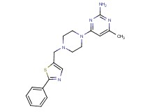 4-methyl-6-{4-[(2-phenyl-1,3-thiazol-5-yl)methyl]piperazin-1-yl}pyrimidin-2-amine