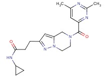 N-cyclopropyl-3-{5-[(2,6-dimethyl-4-pyrimidinyl)carbonyl]-4,5,6,7-tetrahydropyrazolo[1,5-a]pyrazin-2-yl}propanamide