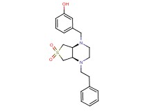3-{[(4aR*,7aS*)-6,6-dioxido-4-(2-phenylethyl)hexahydrothieno[3,4-b]pyrazin-1(2H)-yl]methyl}phenol