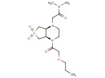 2-[(4aR*,7aS*)-6,6-dioxido-4-(propoxyacetyl)hexahydrothieno[3,4-b]pyrazin-1(2H)-yl]-N,N-dimethylacetamide