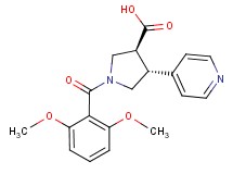 (3S*,4R*)-1-(2,6-dimethoxybenzoyl)-4-pyridin-4-ylpyrrolidine-3-carboxylic acid