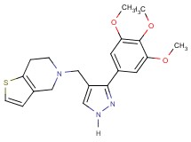 5-{[3-(3,4,5-trimethoxyphenyl)-1H-pyrazol-4-yl]methyl}-4,5,6,7-tetrahydrothieno[3,2-c]pyridine