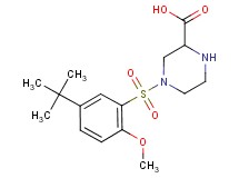 4-[(5-tert-butyl-2-methoxyphenyl)sulfonyl]piperazine-2-carboxylic acid
