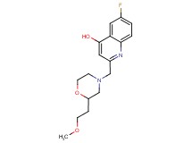 6-fluoro-2-{[2-(2-methoxyethyl)morpholin-4-yl]methyl}quinolin-4-ol