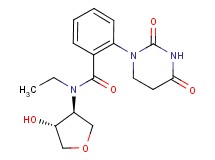 2-(2,4-dioxotetrahydropyrimidin-1(2H)-yl)-N-ethyl-N-[(3S*,4R*)-4-hydroxytetrahydrofuran-3-yl]benzamide