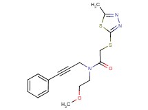 N-(2-methoxyethyl)-2-[(5-methyl-1,3,4-thiadiazol-2-yl)thio]-N-(3-phenylprop-2-yn-1-yl)acetamide