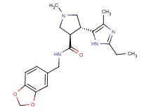 (3R*,4R*)-N-(1,3-benzodioxol-5-ylmethyl)-4-(2-ethyl-4-methyl-1H-imidazol-5-yl)-1-methylpyrrolidine-3-carboxamide