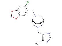 (1S*,5R*)-6-[(6-chloro-1,3-benzodioxol-5-yl)methyl]-3-[(4-methyl-1H-imidazol-5-yl)methyl]-3,6-diazabicyclo[3.2.2]nonane