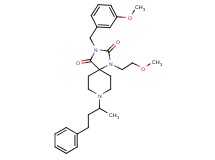 3-(3-methoxybenzyl)-1-(2-methoxyethyl)-8-(1-methyl-3-phenylpropyl)-1,3,8-triazaspiro[4.5]decane-2,4-dione