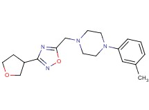 1-(3-methylphenyl)-4-{[3-(tetrahydrofuran-3-yl)-1,2,4-oxadiazol-5-yl]methyl}piperazine