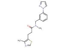N-methyl-3-(4-methyl-1,3-thiazol-5-yl)-N-[3-(1H-pyrazol-1-yl)benzyl]propanamide
