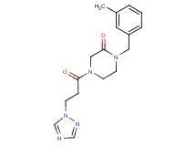 1-(3-methylbenzyl)-4-[3-(1H-1,2,4-triazol-1-yl)propanoyl]piperazin-2-one